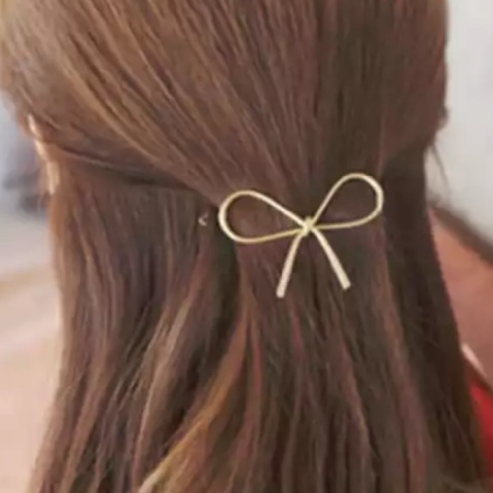 NEW Gold Bow Hair Clip